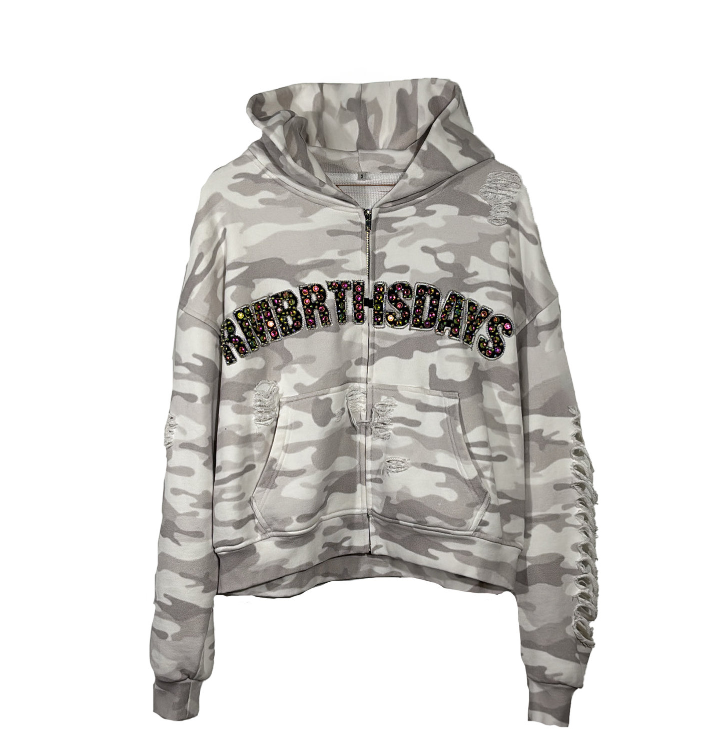 Camo Studded Zipup