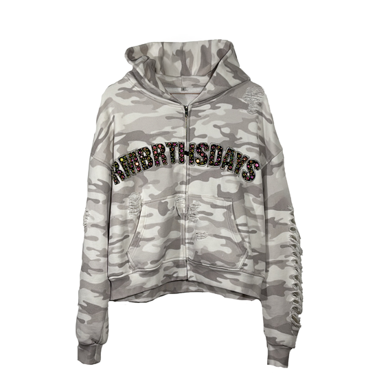 Camo Studded Zipup