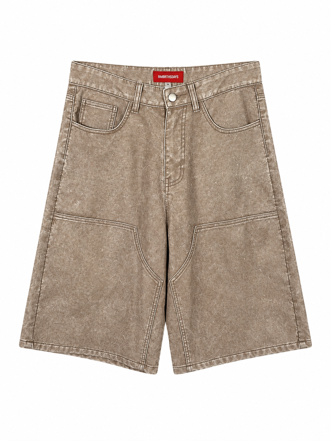 oatmeal leather shorts