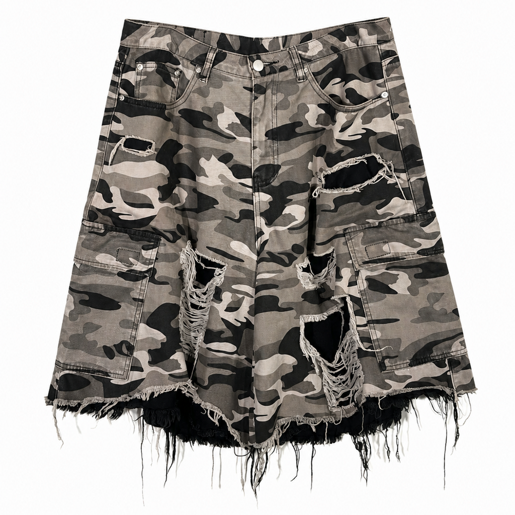 white camo shorts